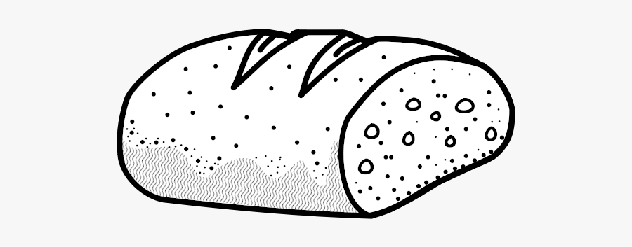 Outline Vector Image Of Bread - Clip Art Black And White Bread, Transparent Clipart