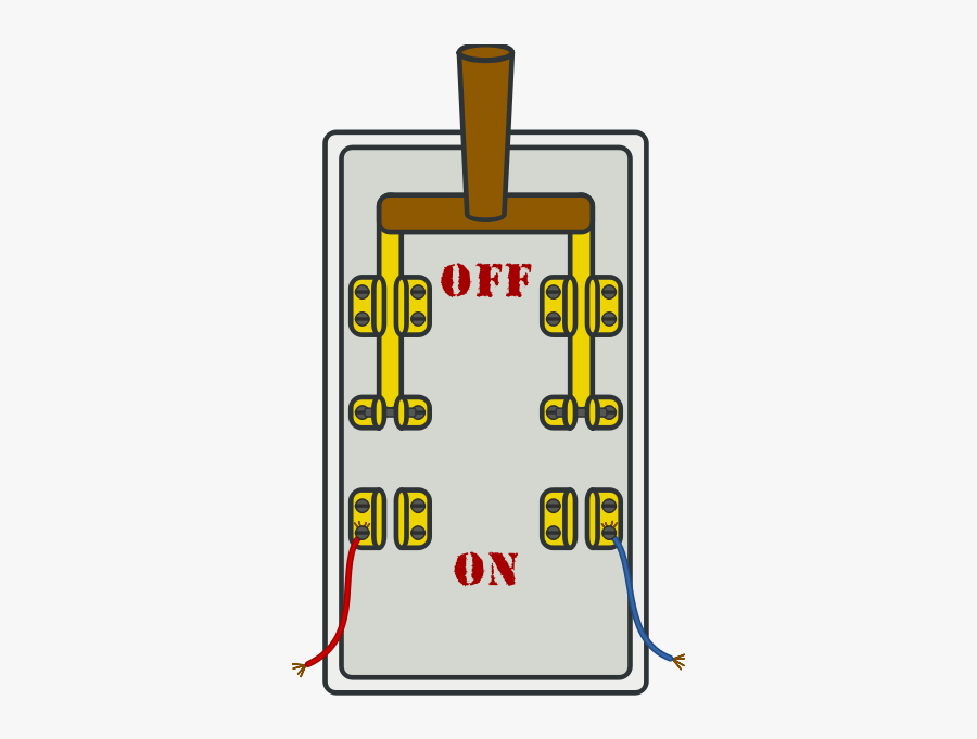 Knife Switch Off - Electrical Switch Clipart, Transparent Clipart