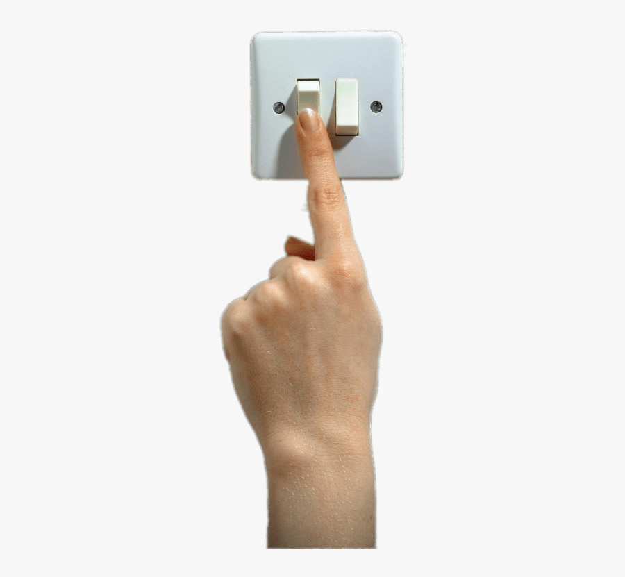 Finger On Light Switch - Light Switch Png, Transparent Clipart