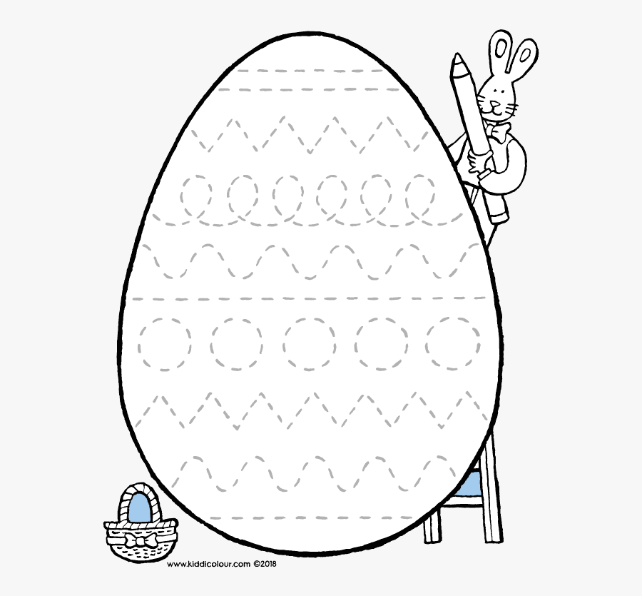 Giant Easter Eggs With Pencil Control Lines Colouring - Circle, Transparent Clipart
