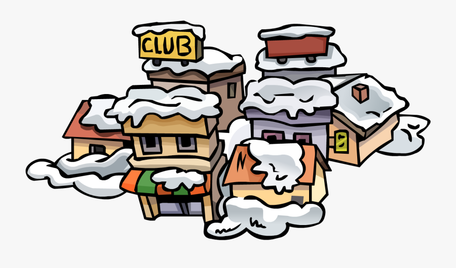 Town In Oldest Map - Old Club Penguin Map, Transparent Clipart