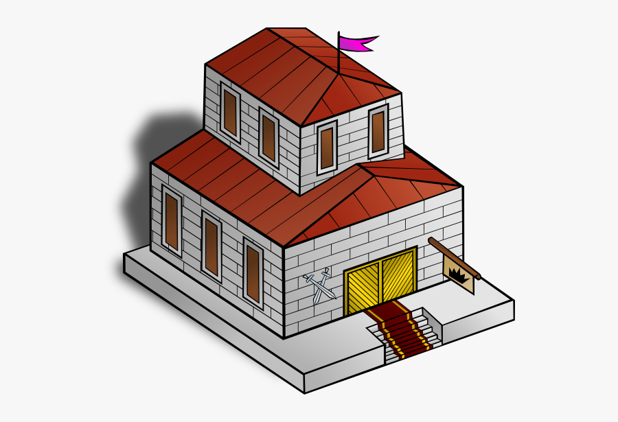 Rpg Map Townhall Symbol Svg Clip Arts - Town Hall Clip Art, Transparent Clipart