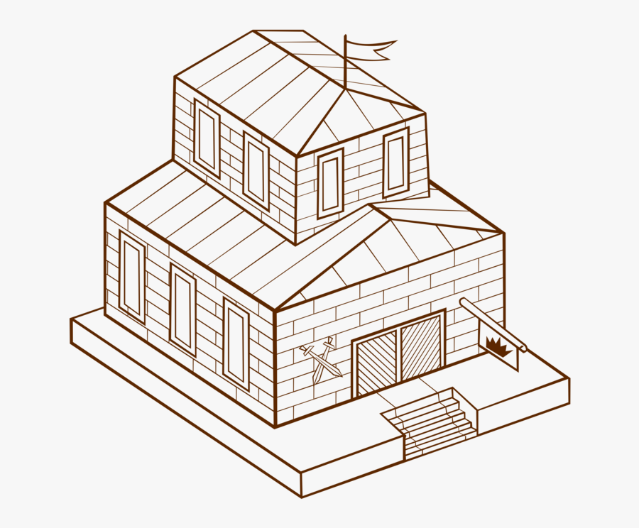 Building,line Art,shed - Town Hall Clip Art, Transparent Clipart
