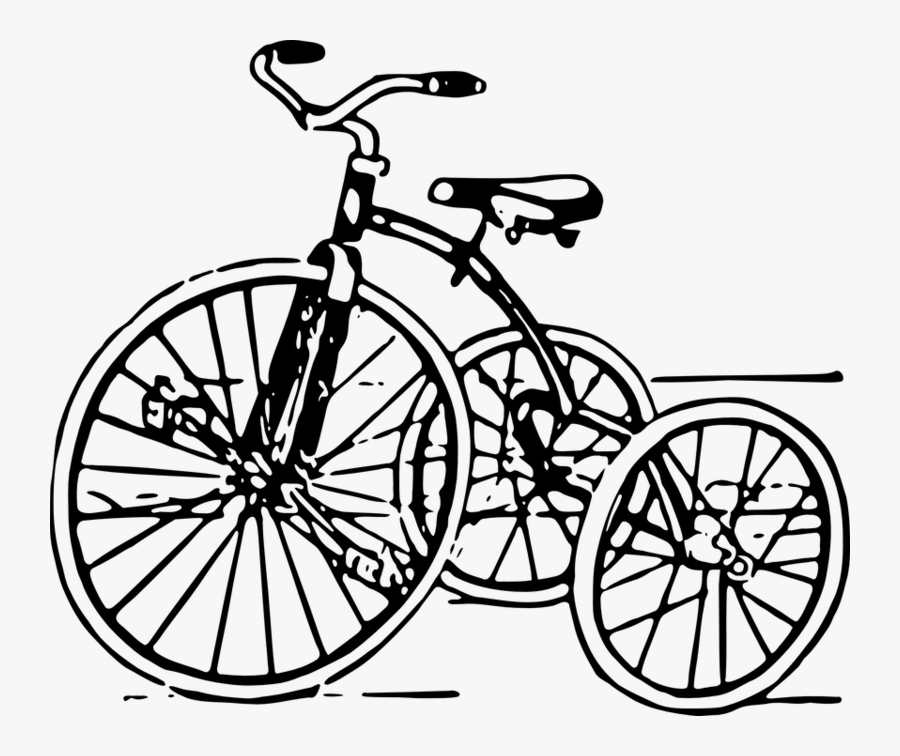 Vintage Tricycle Toy - Clipart Black And White Toys, Transparent Clipart