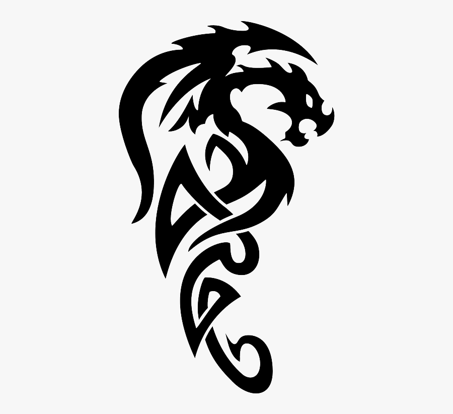 9 Tattoo Dragon Png Image - Tatouage Tribal Png, Transparent Clipart