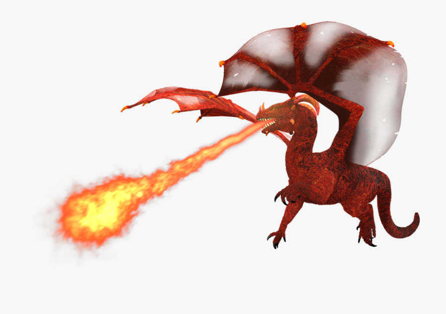 Dragon Breathing Fire Png, Transparent Clipart