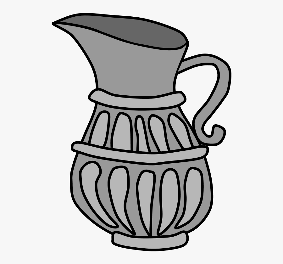 Jug Of Oil, Hanukkah, Silver, Clipart , Png Download - Hanukkah Clipart Black And White, Transparent Clipart