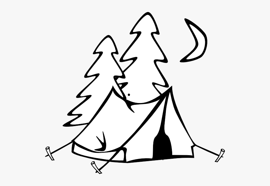 Silhouette Camping Clip Art, Transparent Clipart