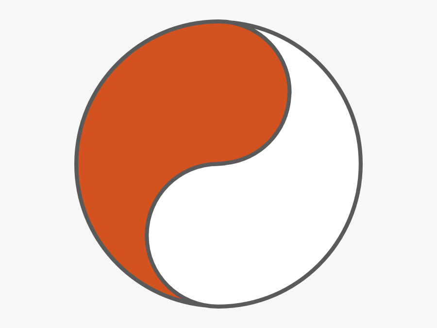 Orange And White Yin Yang, Transparent Clipart