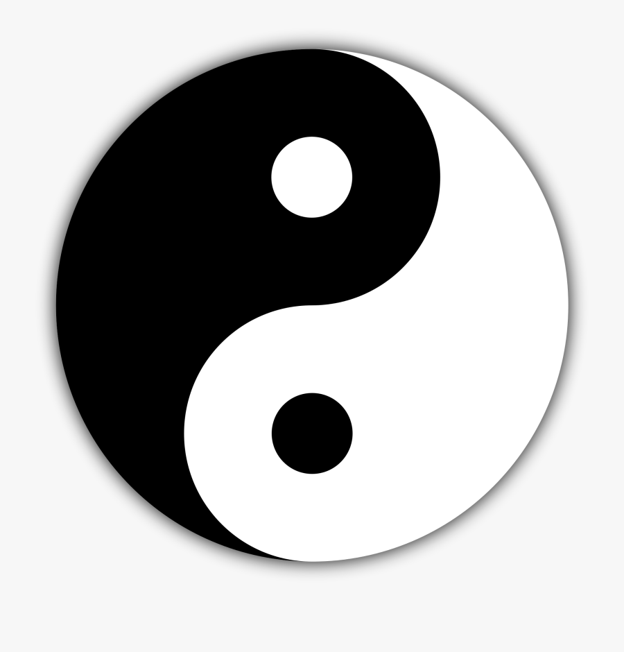 Transparent Yin Yang Clipart - Yin And Yang White Background, Transparent Clipart