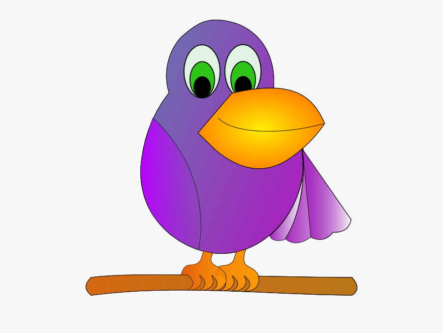 Purple Bird On A Perch Clipart, Transparent Clipart