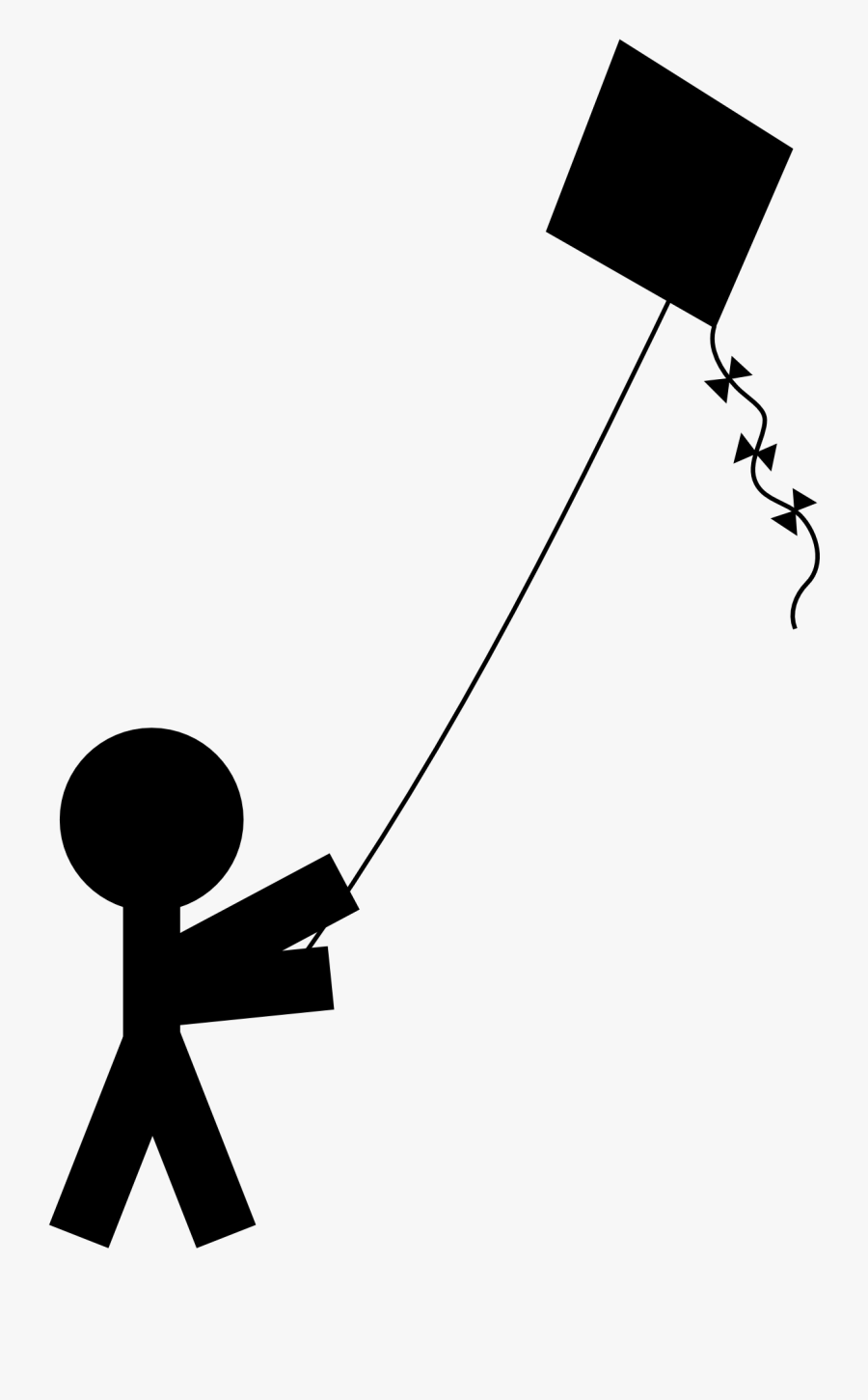 Person Flying A Kite, Transparent Clipart