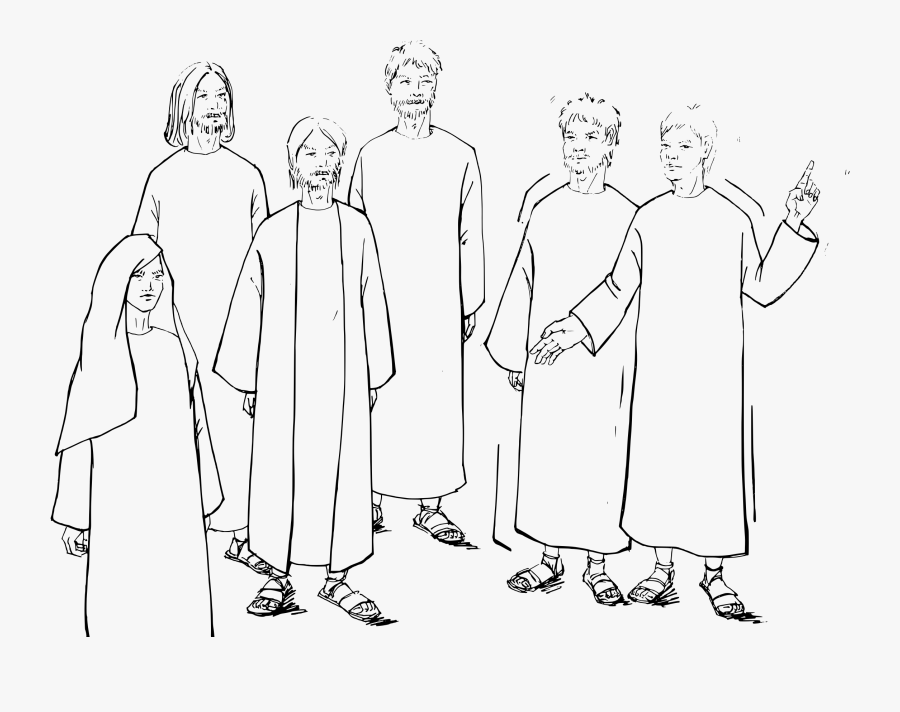 Transparent Act Clipart - Jesus Disciples Standing Png, Transparent Clipart