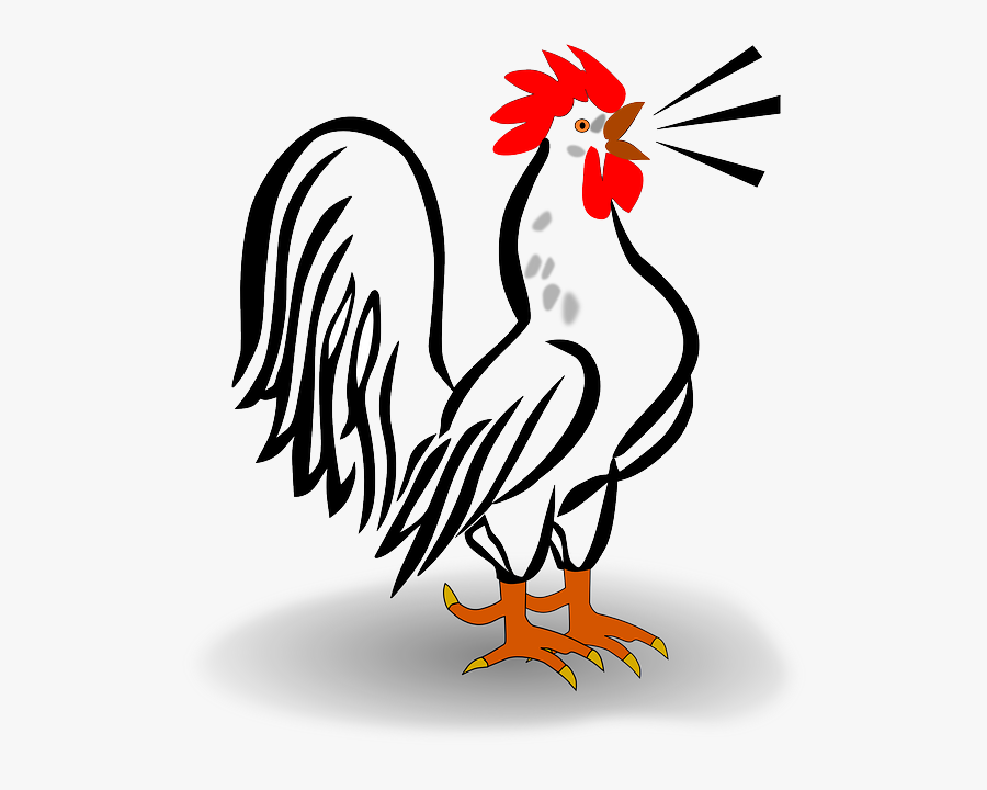 Clip Art Of Rooster, Transparent Clipart