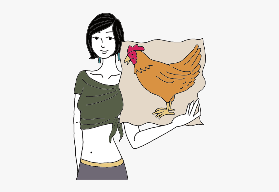 Hen Or Chicken - Chicken Inside Woman Stomach, Transparent Clipart