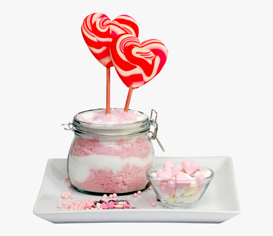 Heart Candies And Marshmallow Png Image - Sól Do Kąpieli Diy, Transparent Clipart