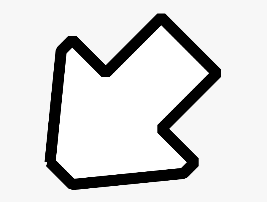 Arrow Pointing Down Left Vector Image - Arrow Clip Art, Transparent Clipart