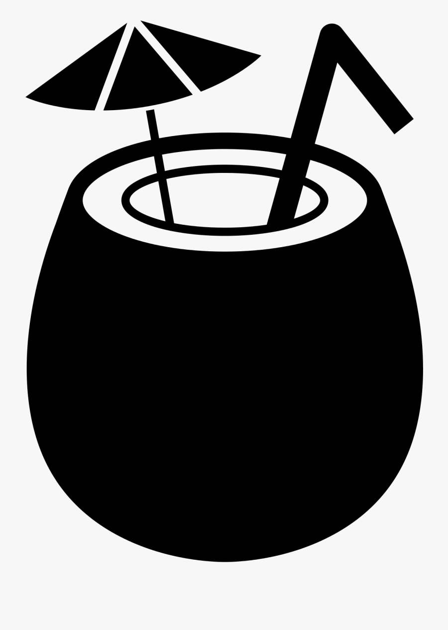 Transparent Coconut Clipart Png - Black And White Coconut, Transparent Clipart
