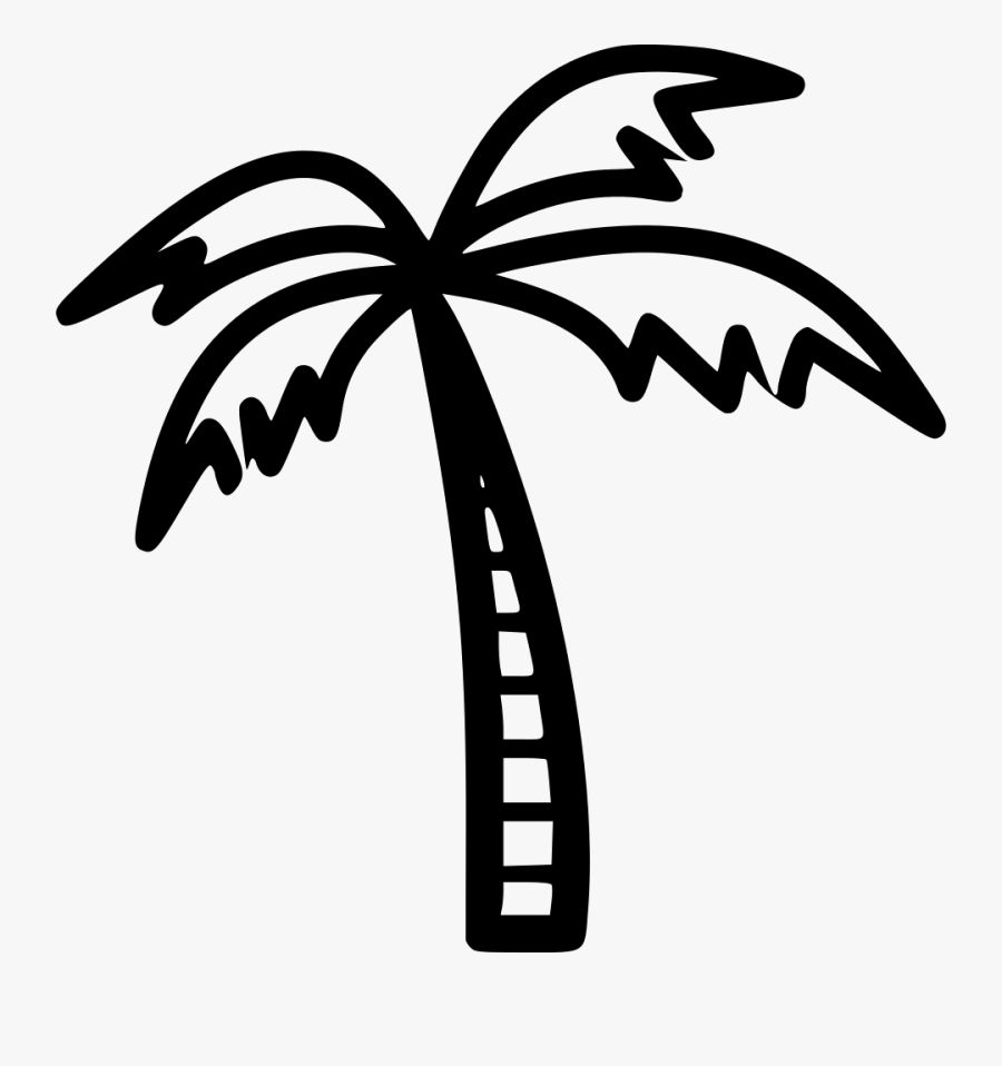 Coconut Tree Comments - Coconut Tree Png Black And White, Transparent Clipart