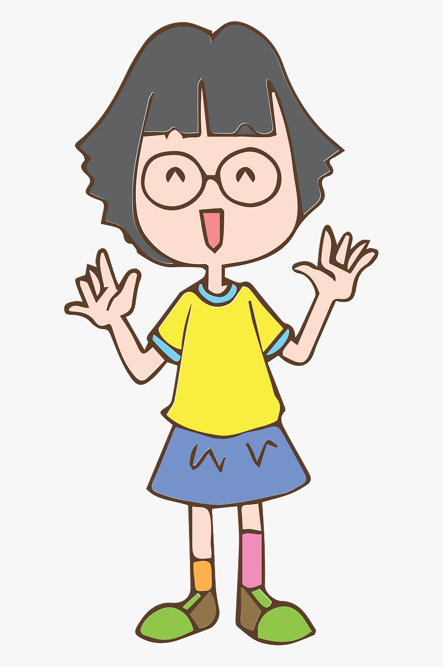 Girl With Glasses Clipart, Transparent Clipart