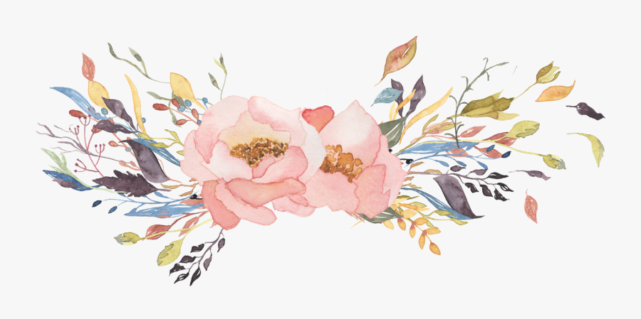 Transparent Background Watercolor Flowers Png, Transparent Clipart