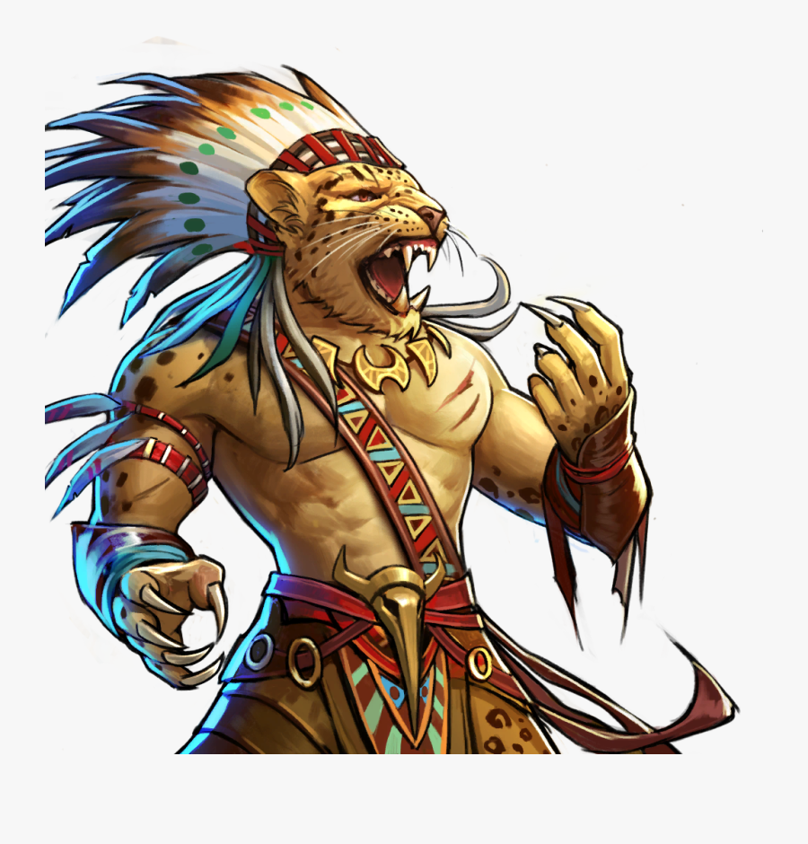 Aztec Warrior Free Vector Art 605 Free Downloads - Imagen Del Guerrero Jaguar, Transparent Clipart