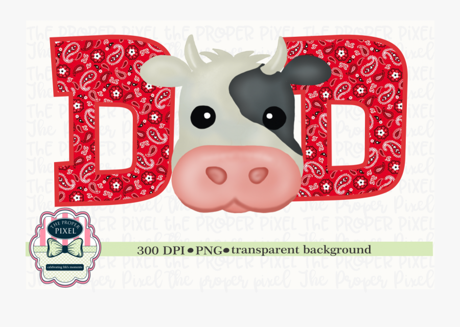 Watercolor Dad Cow Birthday Two, Black Cow Example - Printable Red Truck With Christmas Tree, Transparent Clipart