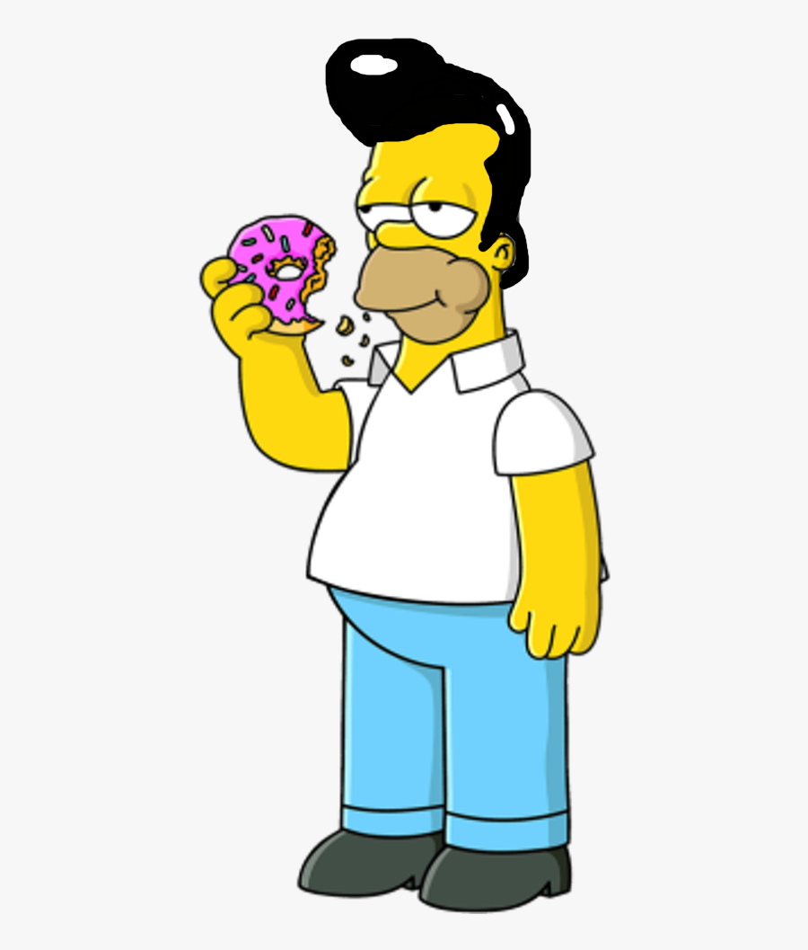 Homer Simpson With Elvis Presley"s Hair By Darthraner83 - Homer Simpson, Transparent Clipart