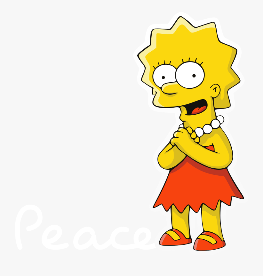 Figure Lisa Simpson Sticker- - Sister From The Simpsons, Transparent Clipart