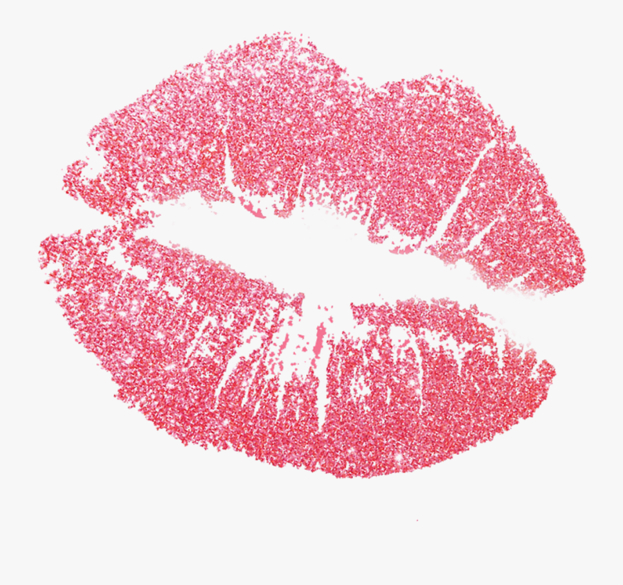 Lips Lipstick Glittermakeup Glitterlips - Transparent Background Pink Lips Png, Transparent Clipart