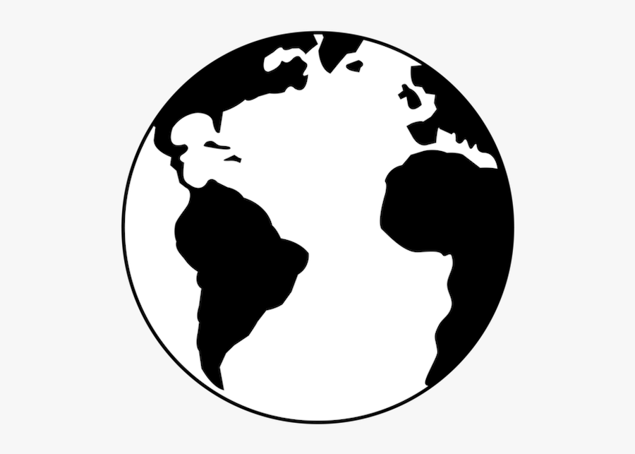 Globe Clipart Black And White, Transparent Clipart