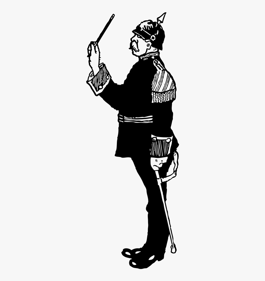 German Military Band Conductor Svg Clip Arts - German Soldier Ww1 Silhouette, Transparent Clipart