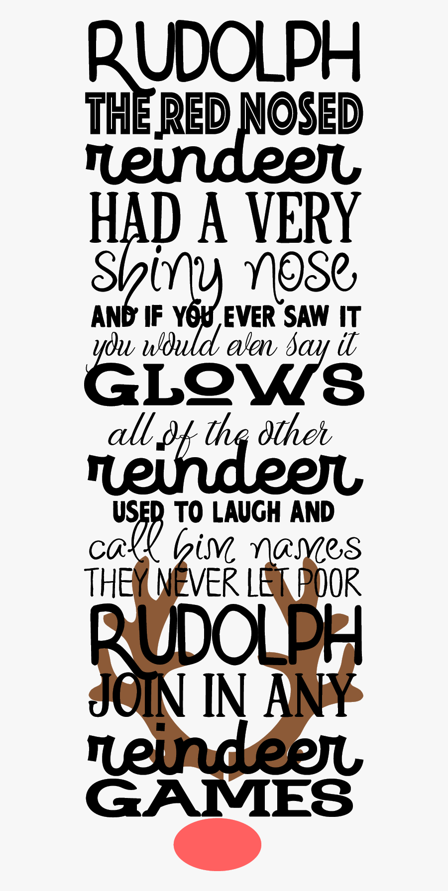 Rudolphdarkfinal - Poster, Transparent Clipart