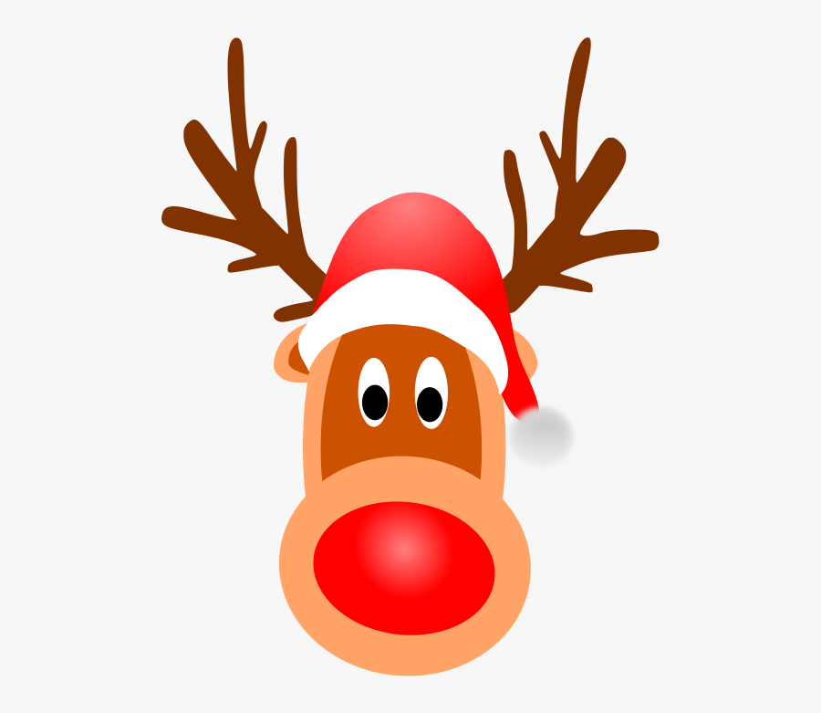 Rudolph Santa Claus"s Reindeer Santa Claus"s Reindeer - Clipart Christmas Reindeer Face, Transparent Clipart