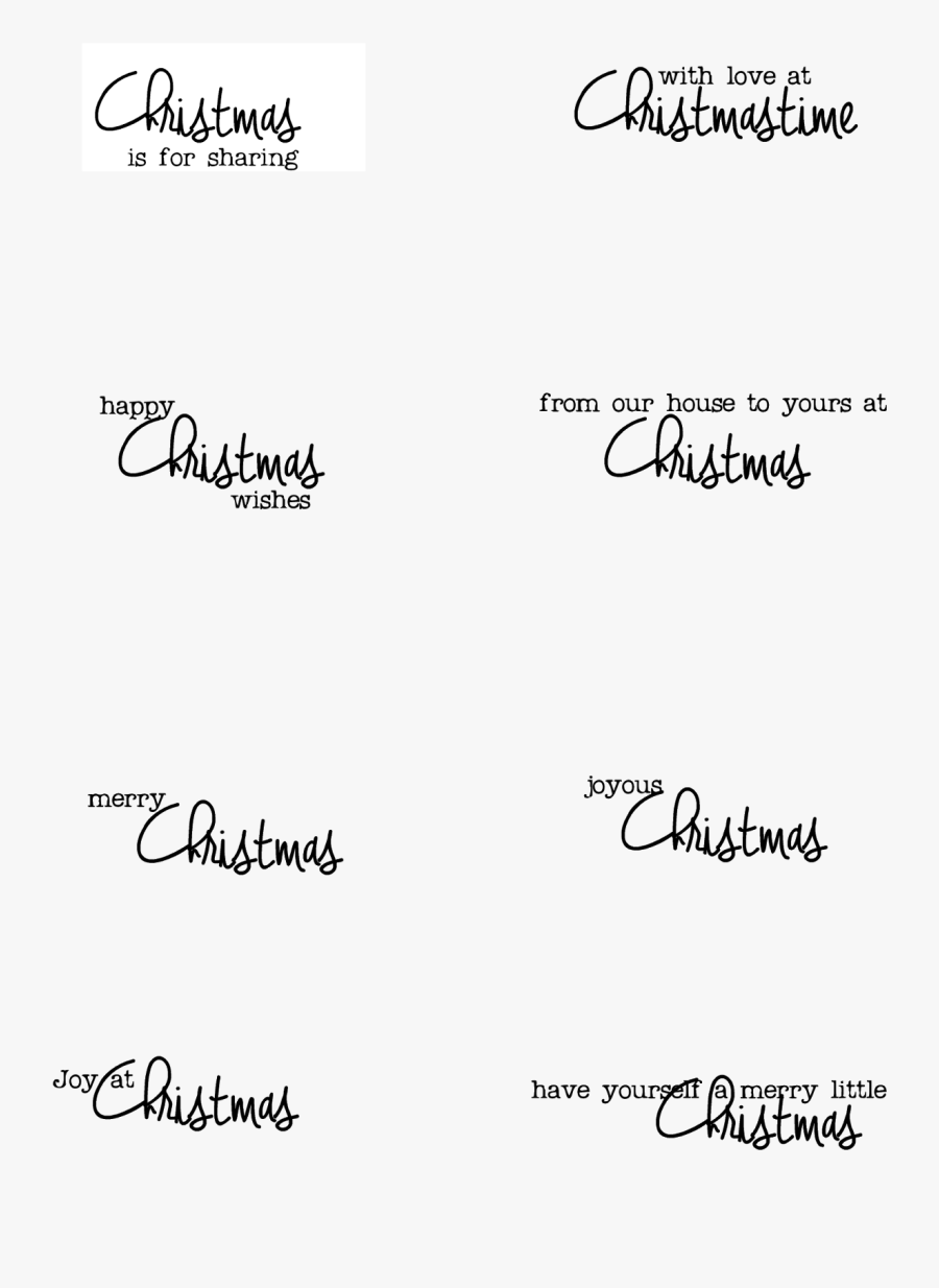 Christmas One Line Sayings, Transparent Clipart