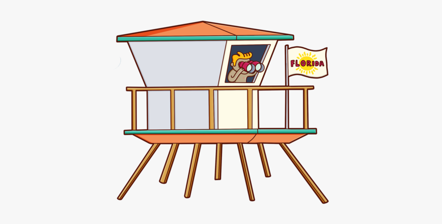 Lifeguard Tower, Transparent Clipart