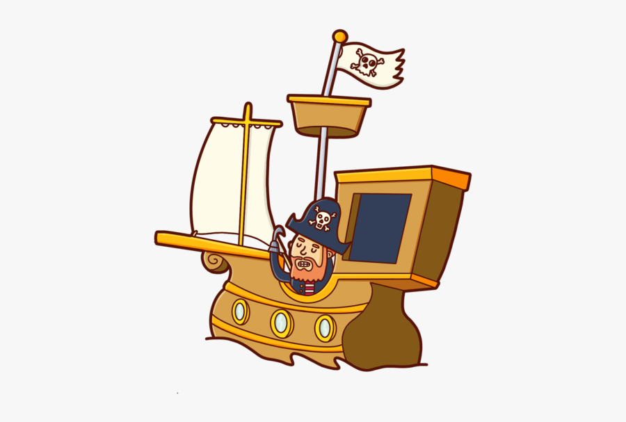 Pirate Ship, Transparent Clipart