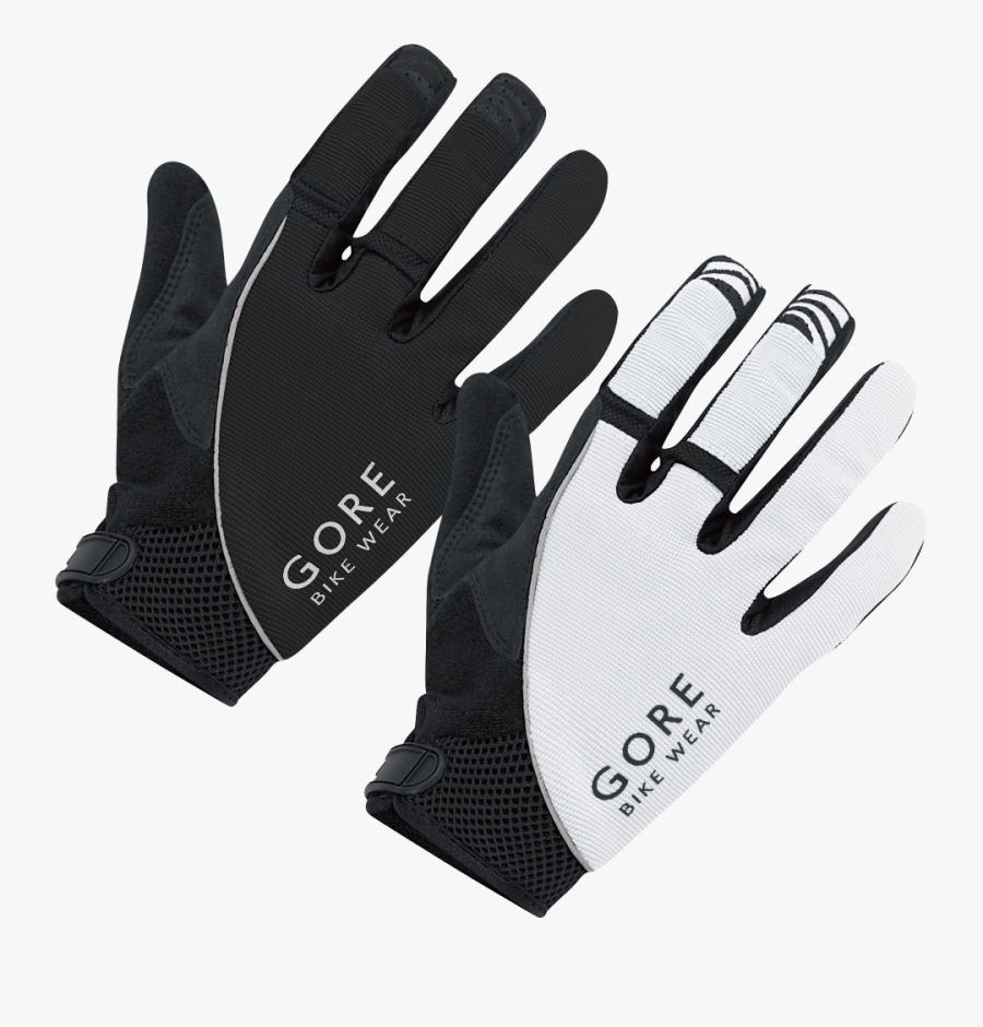 Black & White Gloves Png Image - Football Gloves Transparent Background, Transparent Clipart