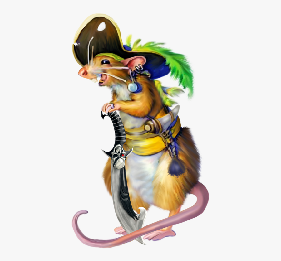 Pirate Hamster Vector Fantasy, Transparent Clipart