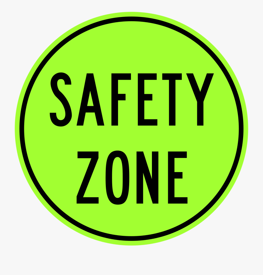 Australia Road Sign R3-2 - Safety Zone Sign Green, Transparent Clipart