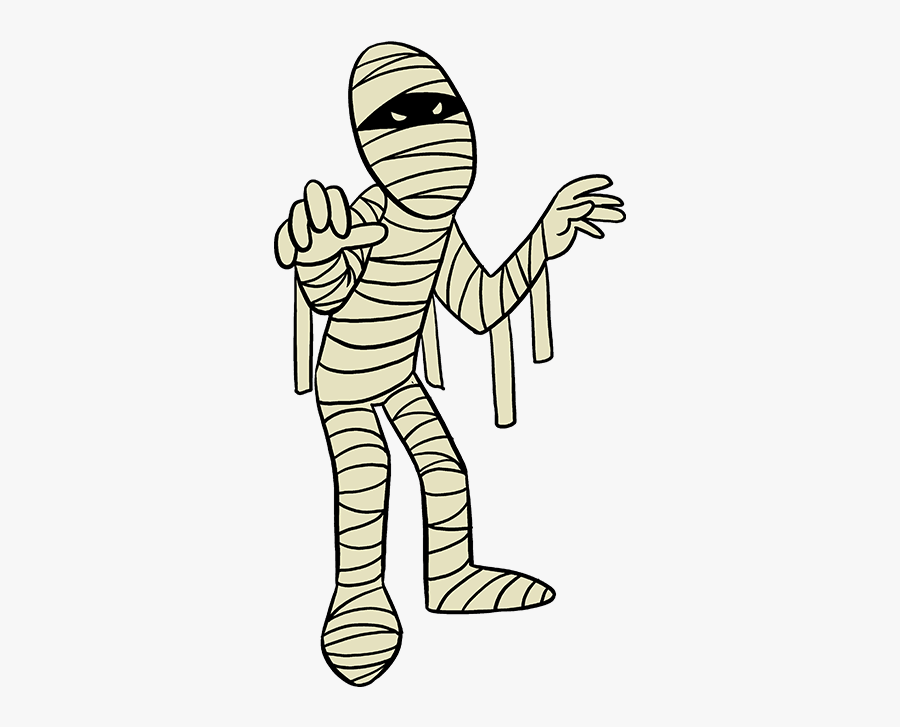 How To Draw Mummy - Easy To Draw Mummy, Transparent Clipart