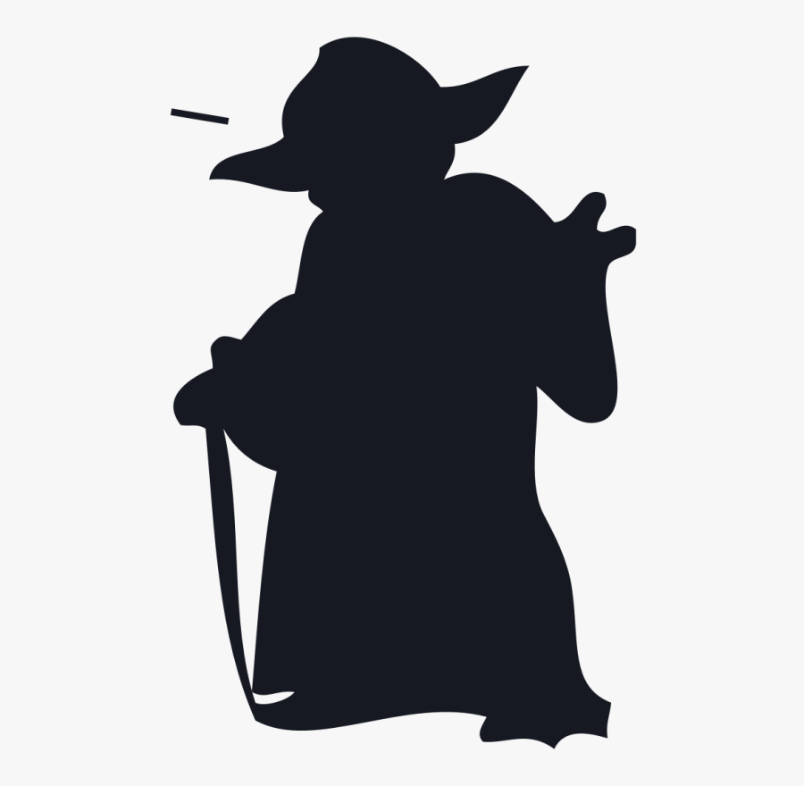 Pin Yoda Clipart - Star Wars Yoda Silhouette, Transparent Clipart