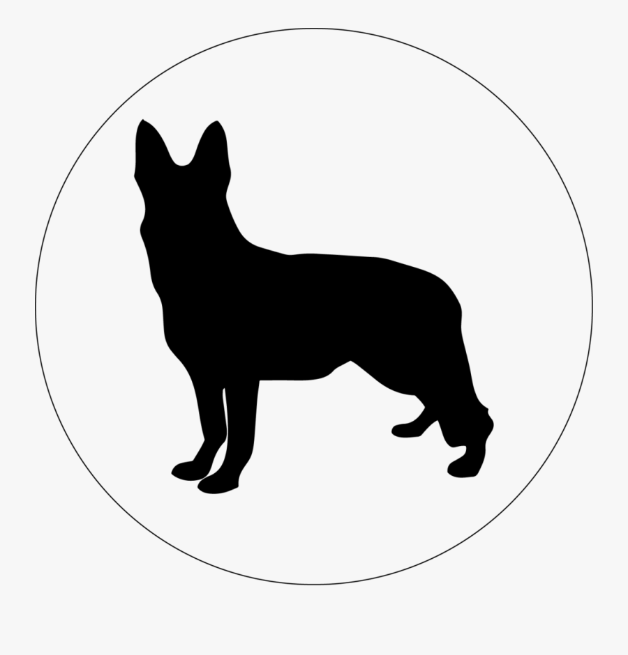 German Shepherd Retractable Id Badge Reel Animal Silhouette,, Transparent Clipart