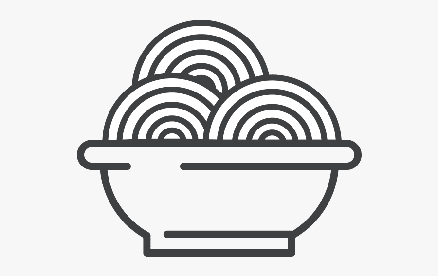 Noodle Icon Top View, Transparent Clipart