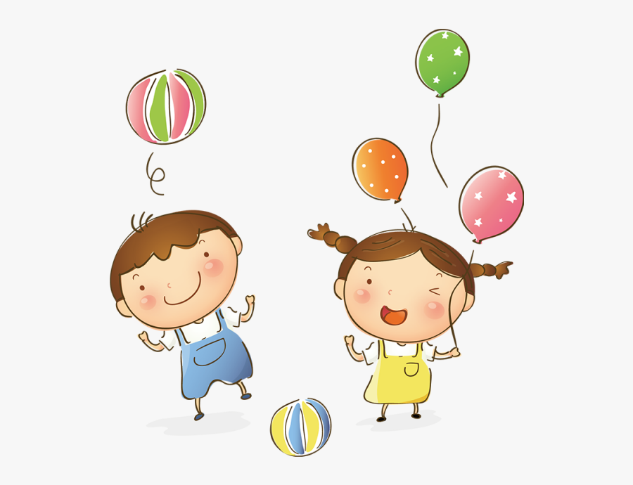 Balloon Vector Kids - بالونات اطفال كرتون, Transparent Clipart