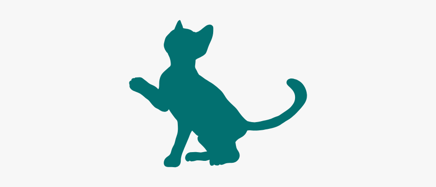 Кошка В Прыжке Силуэт, Transparent Clipart