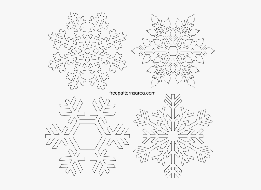 Black And White Printable Snowflake Clipart, Transparent Clipart