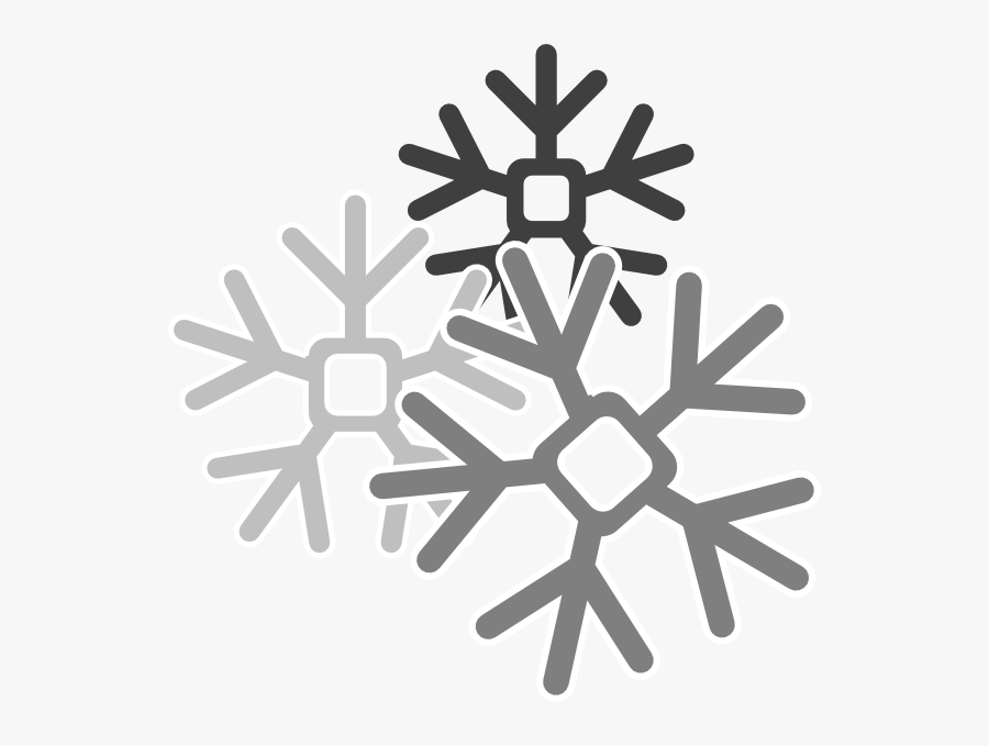 Gray Snowflakes Svg Clip Arts - Transparent Background Snowflake Clipart, Transparent Clipart