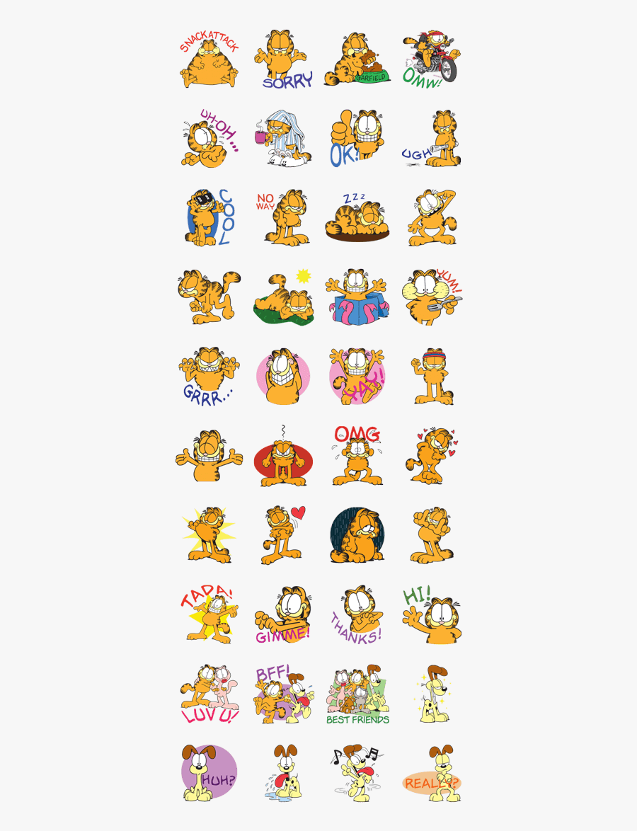 Lazy Clipart Lazy Day - Stickers De Garfield Para Whatsapp, Transparent Clipart
