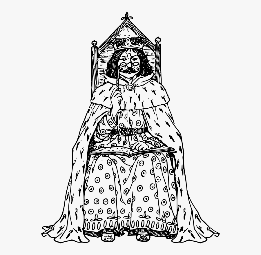 King In The Middle Ages Drawing, Transparent Clipart